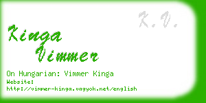 kinga vimmer business card